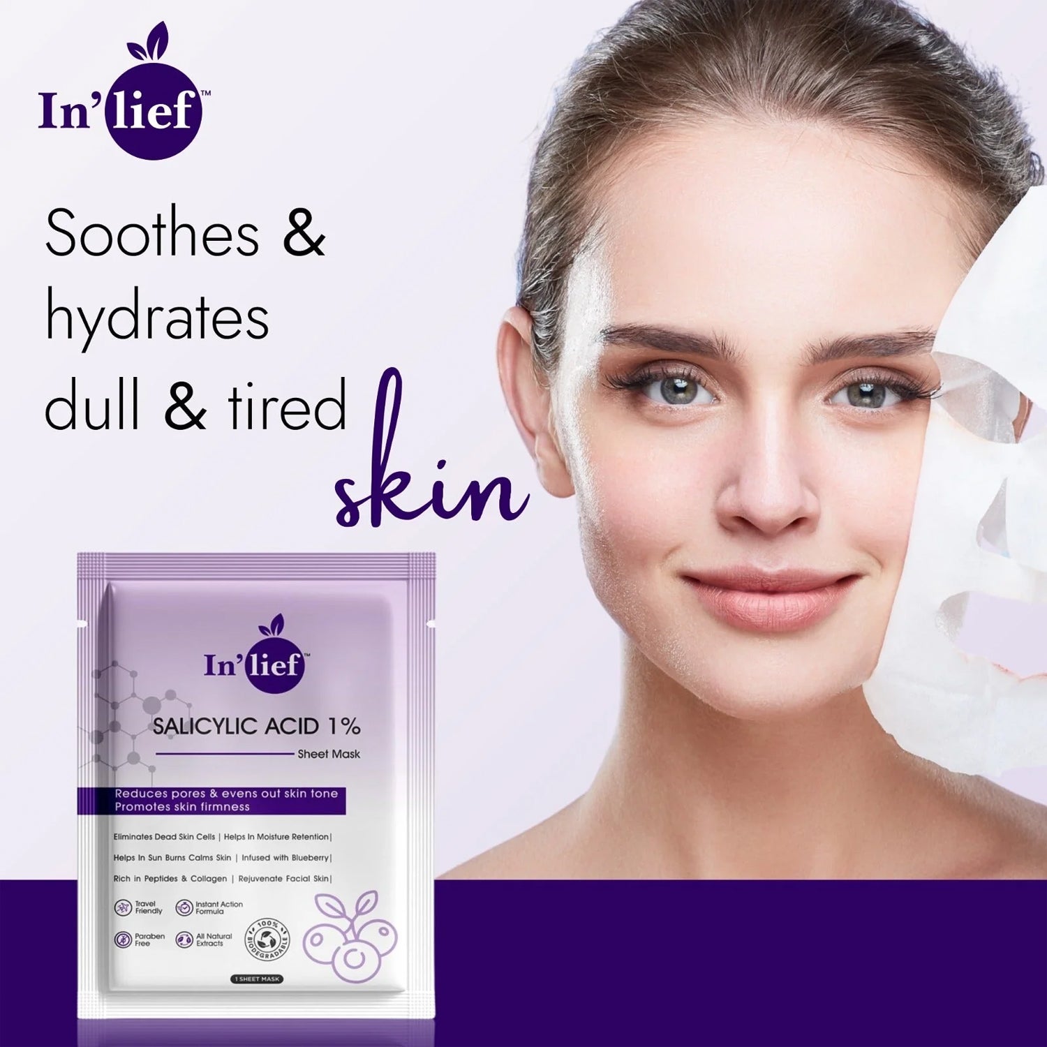 In’lief Salicylic Acid 1% Clarifying & Pore-Refining Facial Sheet Mask (1 Pc) In’lief Salicylic Acid 1% Clarifying & Pore-Refining Facial Sheet Mask (1 Pc)